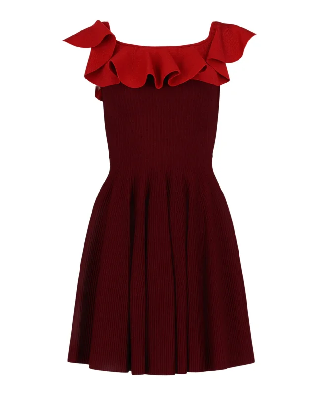 Alexander McQueen Womens Off-The-Shoulder A-Line Dress Tunics Recommended stylist