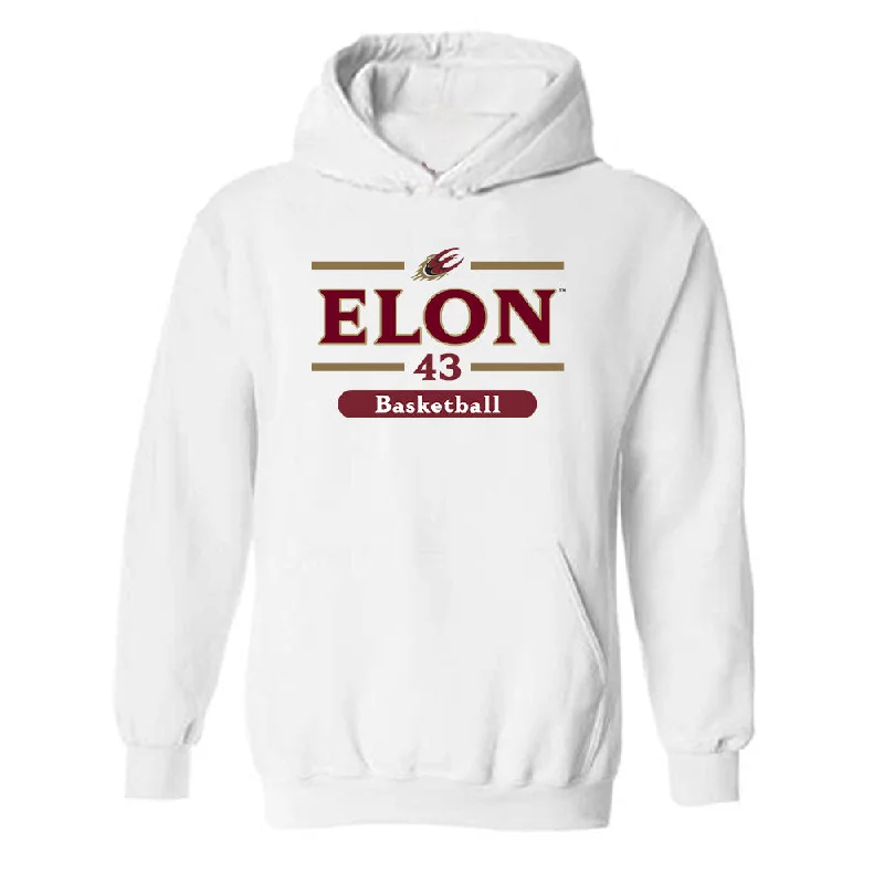 Elon - NCAA Women's Basketball : Hannah Dereje - Classic Fashion Shersey Hooded Sweatshirt Hoodie with Raw Hem Edgy Unfinished Elon - NCAA Women's Basketball : Hannah Dereje - Classic Fashion Shersey Hooded Sweatshirt Hoodie with Raw Hem Edgy Unfinished