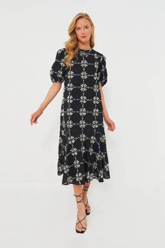 Black Eyelet Lewis Dress Tunics Vintage classic