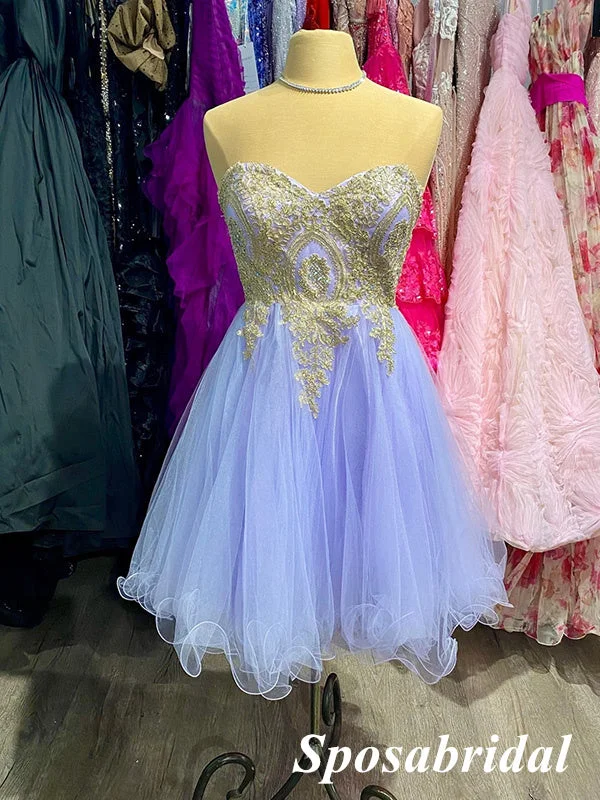 Sexy Tulle And Lace Sweetheart Sleeveless A-Line Mini Dresses/ Homecoming Dresses, PD3633 Stylish Button-Down Mini Dress Sexy Tulle And Lace Sweetheart Sleeveless A-Line Mini Dresses/ Homecoming Dresses, PD3633 Stylish Button-Down Mini Dress