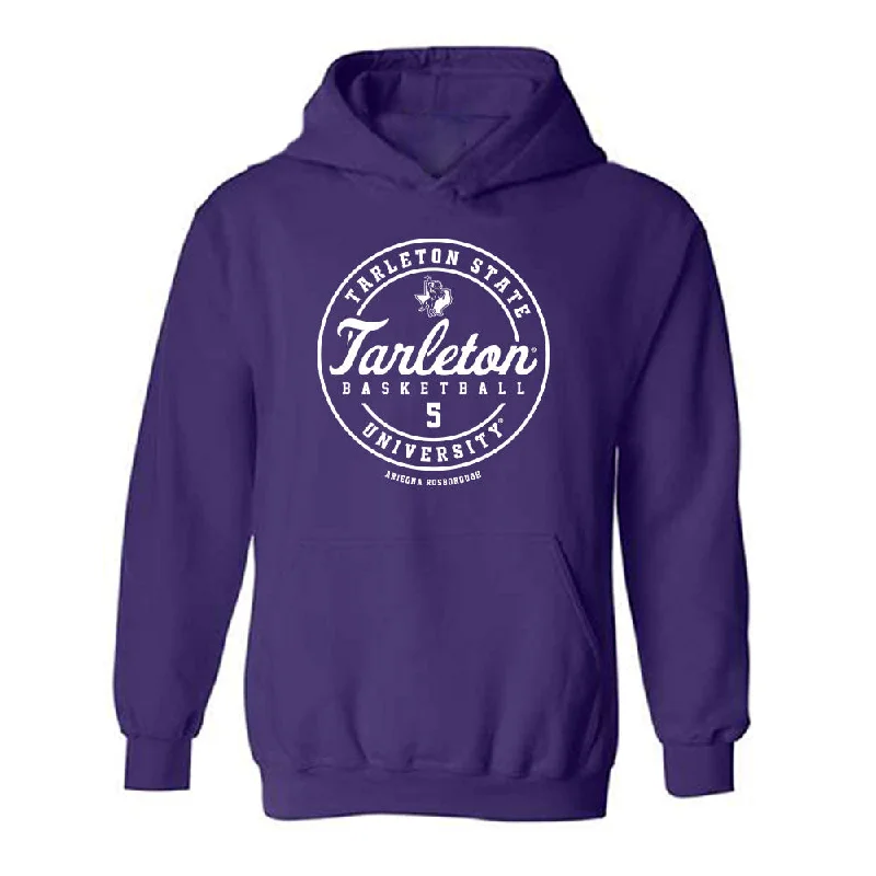 Tarleton State - NCAA Women's Basketball : Arieona Rosborough - Classic Fashion Shersey Hooded Sweatshirt Hoodie with Sequins Glamorous Eye-catching