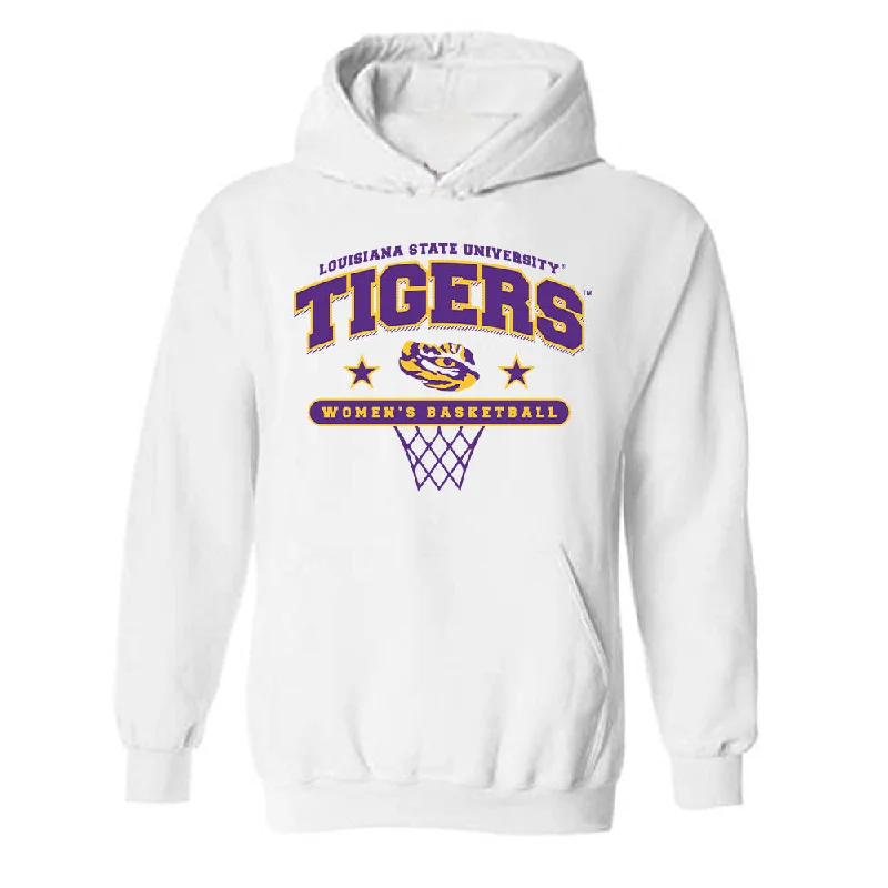 LSU - NCAA Women's Basketball : Mikaylah Williams - Sports Shersey Hooded Sweatshirt Hoodie with Belted Waist Structured Tailored