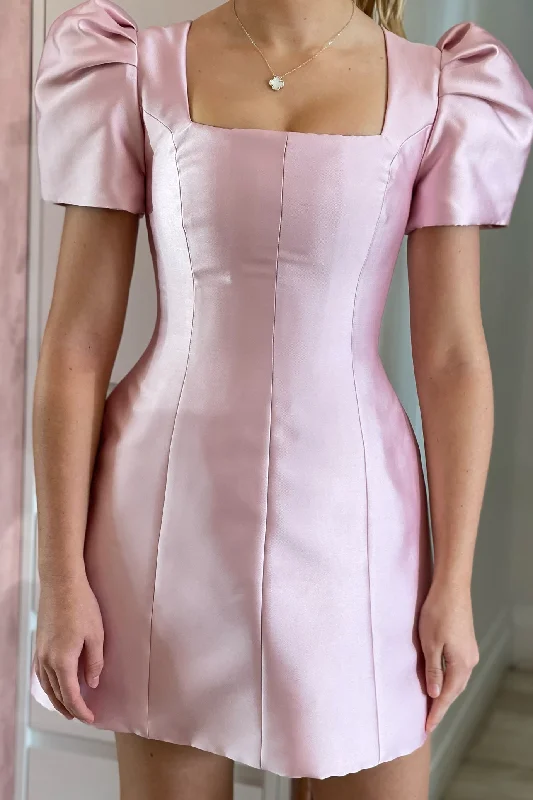 Elite Custom Mini Dress Pink Exclusive to HSH Comfortable Zip-Up Mini Dress