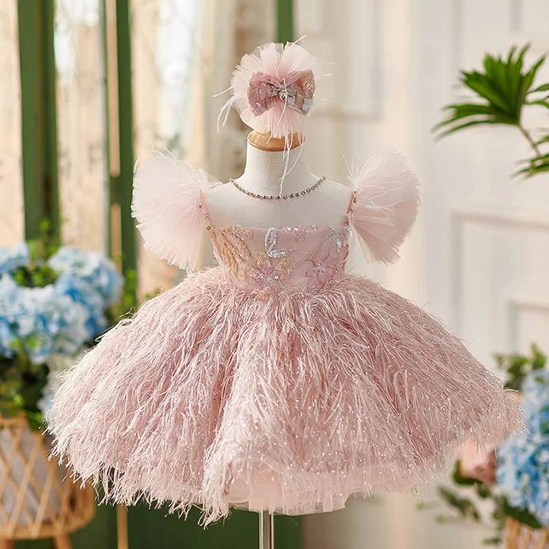 Luxurious Baby Girl Formal Puffy Party Dress Girl Fluffy Pageant Princess Dress Tunics Luxurious premium Luxurious Baby Girl Formal Puffy Party Dress Girl Fluffy Pageant Princess Dress Tunics Luxurious premium