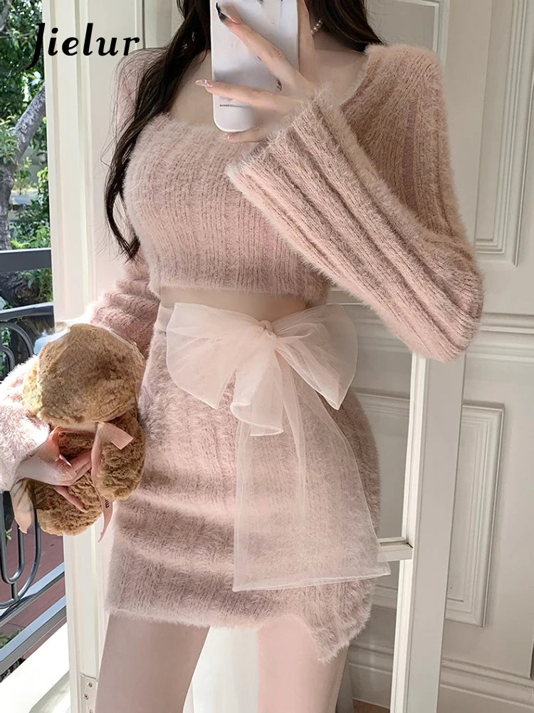 Jielur Winter Pink Kawaii Y2k Mini Dress Faux Fur Slim Sexy Bodycon Knitted Dresses Women Elegant One Piece Dress Korean Fashion Casual Mini Dress with Pockets Jielur Winter Pink Kawaii Y2k Mini Dress Faux Fur Slim Sexy Bodycon Knitted Dresses Women Elegant One Piece Dress Korean Fashion Casual Mini Dress with Pockets