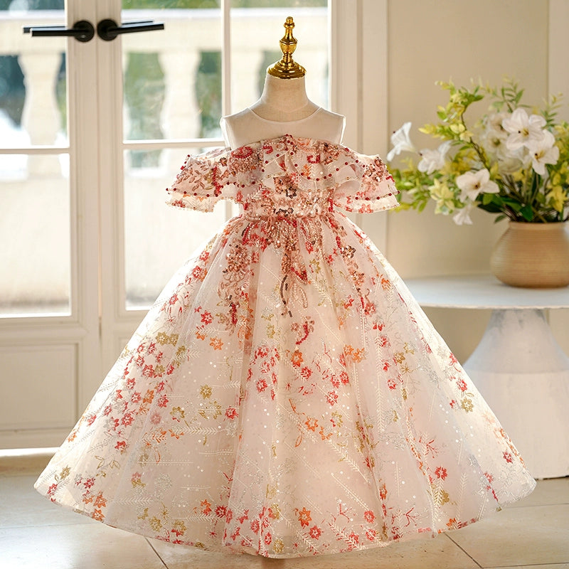 Girls Birthday Elegant Dress Flower Girl Wedding Princess Dress Tunics Exclusive limited