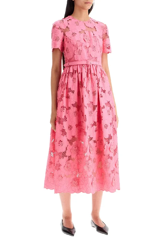 Self Portrait Midi Lace Dress In Seven Tunics Plaid country