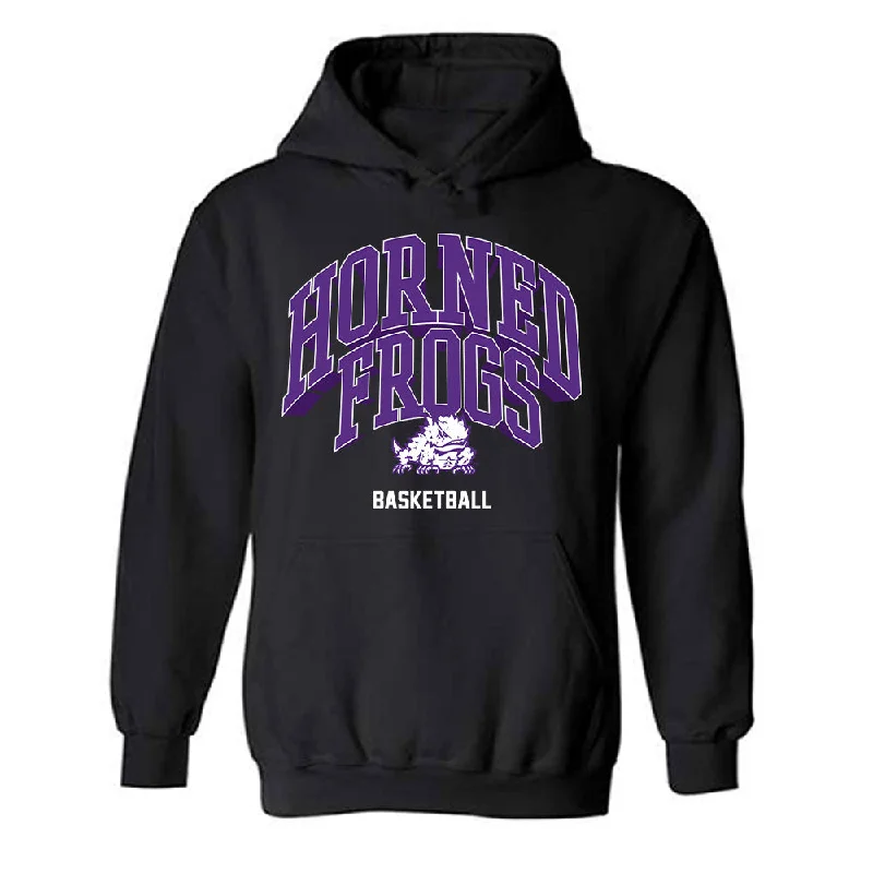 TCU - NCAA Women's Basketball : Donovyn Hunter - Classic Fashion Shersey Hooded Sweatshirt Hoodie with Slit Hem Functional Movement