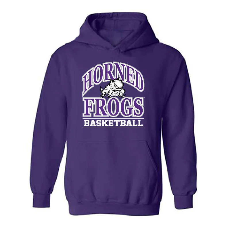 TCU - NCAA Women's Basketball : Donovyn Hunter - Classic Fashion Shersey Hooded Sweatshirt Hoodie with Hem Embroidery Detailed Premium