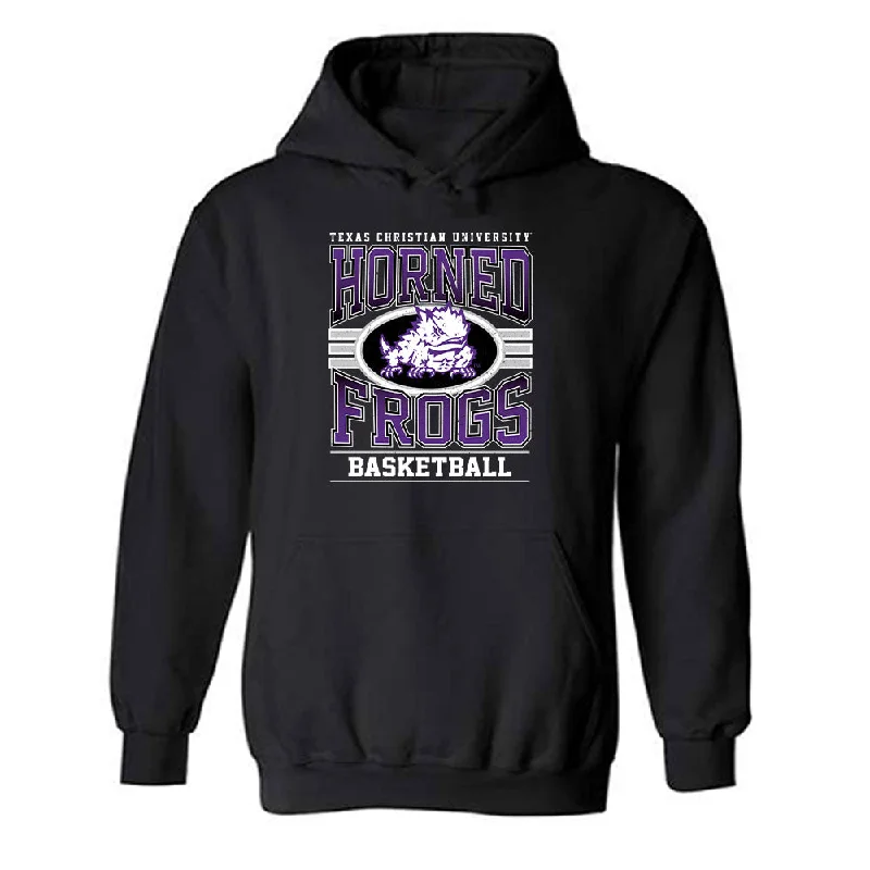TCU - NCAA Women's Basketball : Maddie Scherr - Classic Fashion Shersey Hooded Sweatshirt Hoodie with Hem Contrast Bold Stylish