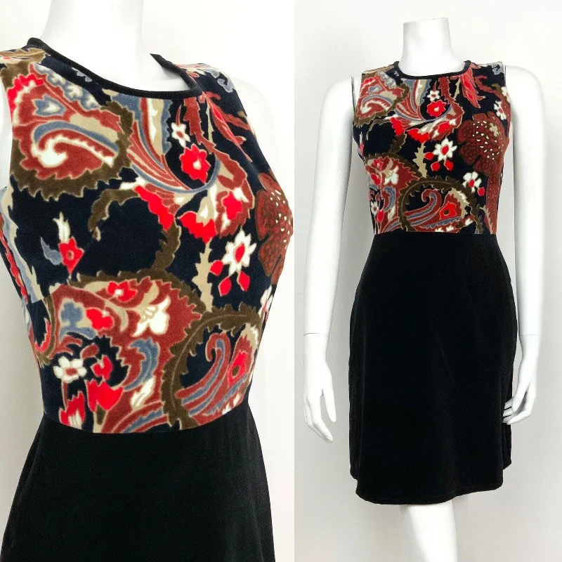 VTG 60s 70s BLACK RED BROWN BLUE FLORAL PAISLEY VELVET PARTY DRESS 6 Tunics Timeless classic VTG 60s 70s BLACK RED BROWN BLUE FLORAL PAISLEY VELVET PARTY DRESS 6 Tunics Timeless classic