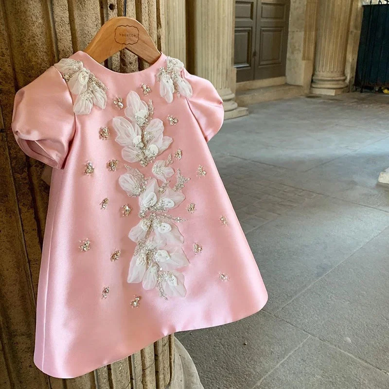 Baby Girl Birthday Dresses Embroidery Bead Sequin Princess Dress Toddler Party Dress Tunics Sophisticated sleek Baby Girl Birthday Dresses Embroidery Bead Sequin Princess Dress Toddler Party Dress Tunics Sophisticated sleek