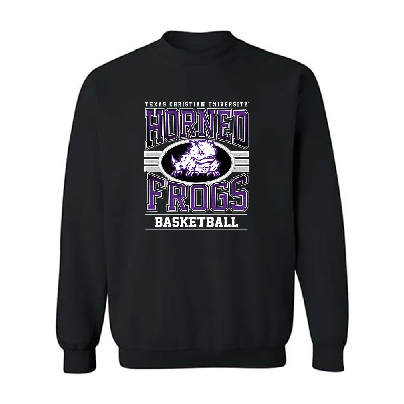 TCU - NCAA Women's Basketball : Donovyn Hunter - Classic Fashion Shersey Crewneck Sweatshirt Hoodie with Hem Applique Textured Unique