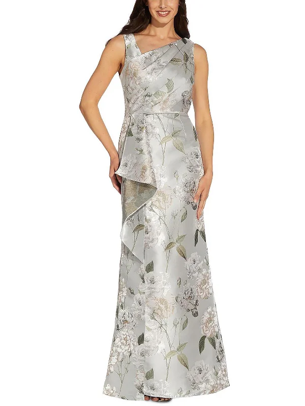 Womens Metallic Slit Evening Dress Tunics Exclusive limited