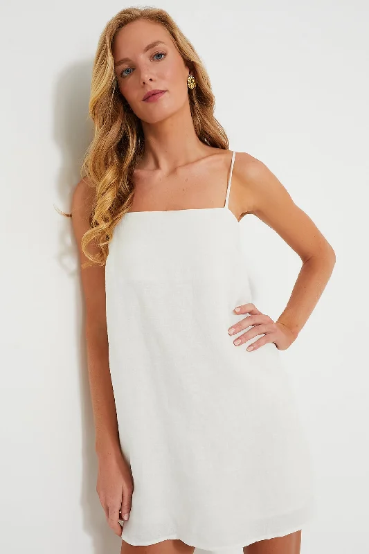 White Linen Lea Dress Tunics Luxurious high-end