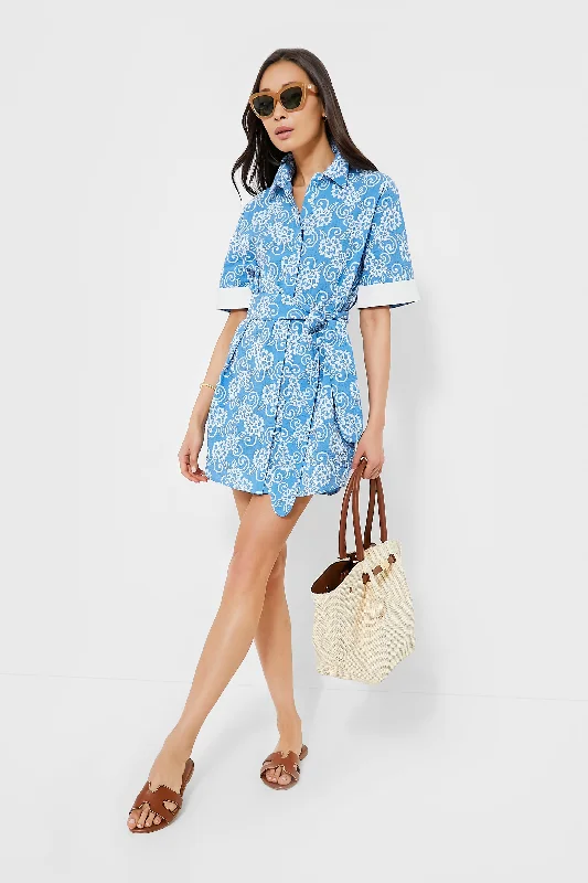 Riviera Painted Chintz Aurora Dress Square Neckline Feminine