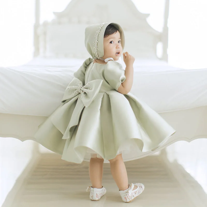 Baby Girl Birthday Party Dresses Toddler Round Neck Puff Sleeves Beaded Puffy Princess Dress Tunics Distressed trendy Baby Girl Birthday Party Dresses Toddler Round Neck Puff Sleeves Beaded Puffy Princess Dress Tunics Distressed trendy