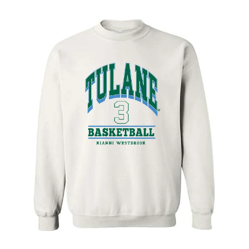 Tulane - NCAA Women's Basketball : Kianni Westbrook - Classic Fashion Shersey Crewneck Sweatshirt Hoodie with Exposed Zipper Edgy Industrial Tulane - NCAA Women's Basketball : Kianni Westbrook - Classic Fashion Shersey Crewneck Sweatshirt Hoodie with Exposed Zipper Edgy Industrial