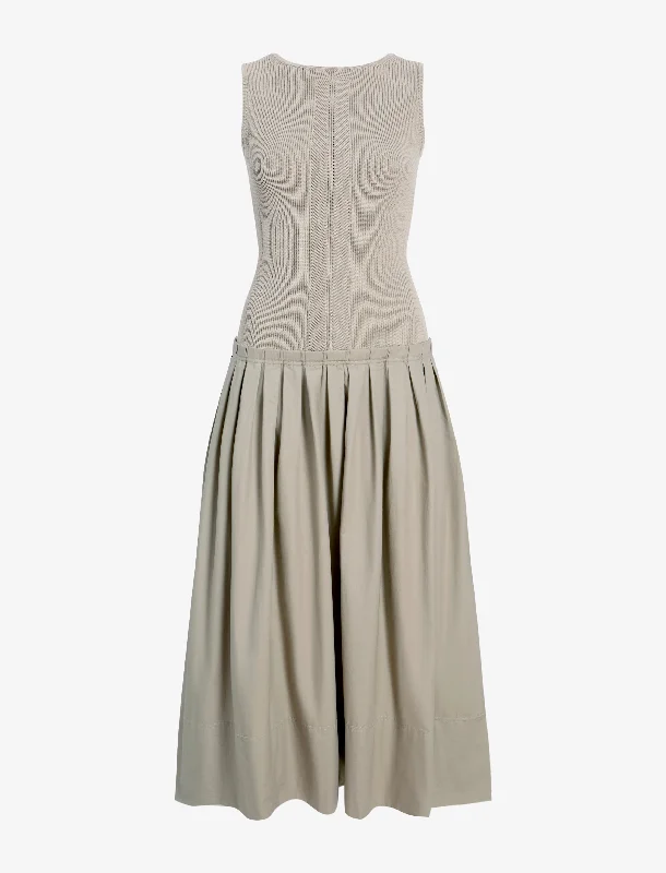 Tori Knit Dress in Brushed Poplin Tunics Recommended stylist