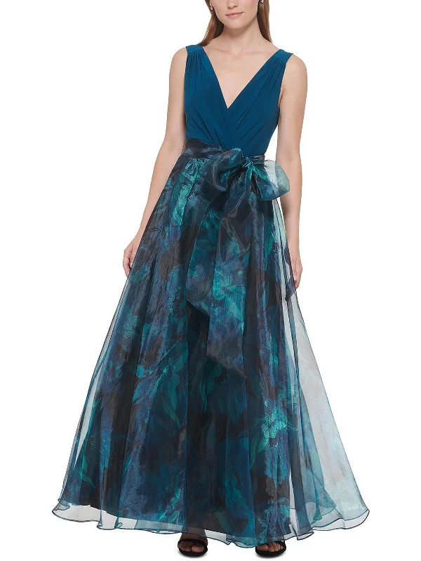 Petites   Womens Printed Maxi Evening Dress Tunics Stylish elegant