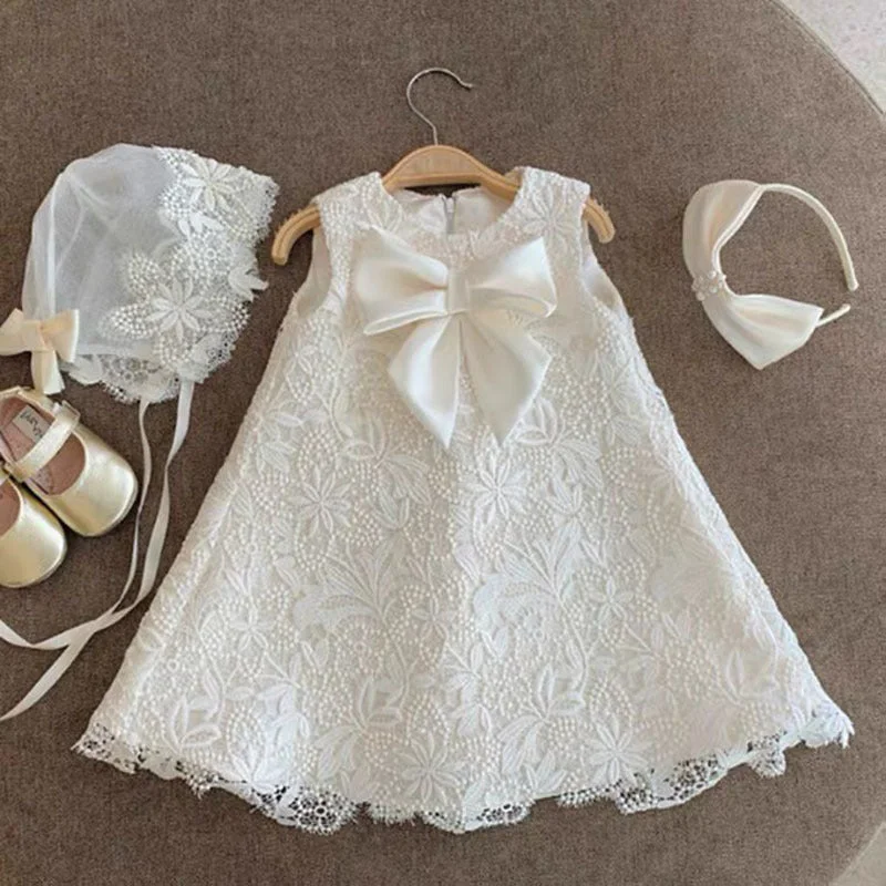 Baptism Dresses Baby Girl Summer Sleeveless Bow Tie Princess Dress Toddler Birthday Party Dress Tunics Leisure comfortable Baptism Dresses Baby Girl Summer Sleeveless Bow Tie Princess Dress Toddler Birthday Party Dress Tunics Leisure comfortable