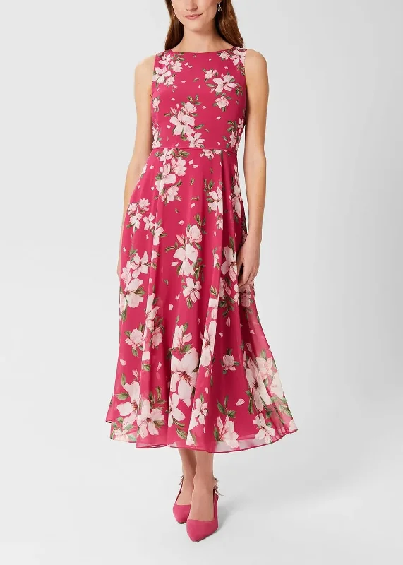 Carly Dress 0122/5675/9022l01 Pink-Multi Tunics Stylish elegant