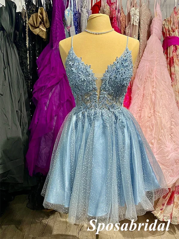 Sexy Tulle And Lace Spaghetti Straps V-Neck Sleeveless A-Line Mini Dresses/ Homecoming Dresses, PD3632 Comfortable Bodycon Mini Dress Sexy Tulle And Lace Spaghetti Straps V-Neck Sleeveless A-Line Mini Dresses/ Homecoming Dresses, PD3632 Comfortable Bodycon Mini Dress