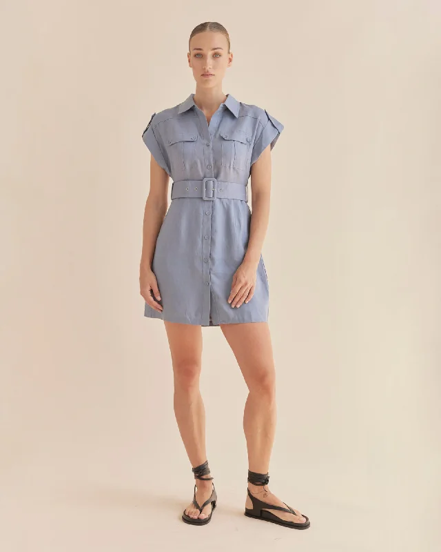 Esra Utility Mini Dress - Lazuli Trendy Bodycon Mini Dress