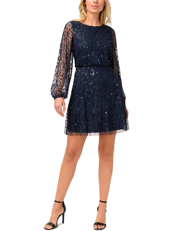 Womens Sequined Mini Cocktail and Party Dress Tunics Exclusive limited
