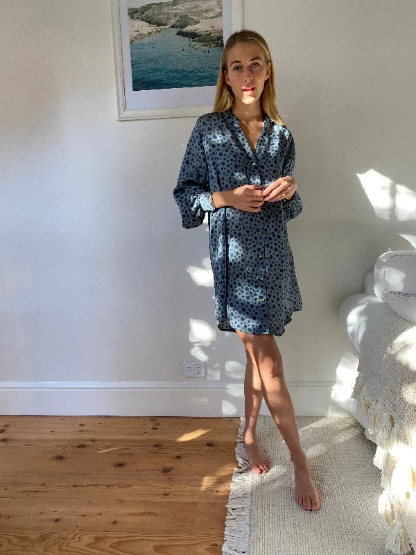Valentina in Sky mini dress Comfortable Shift Mini Dress