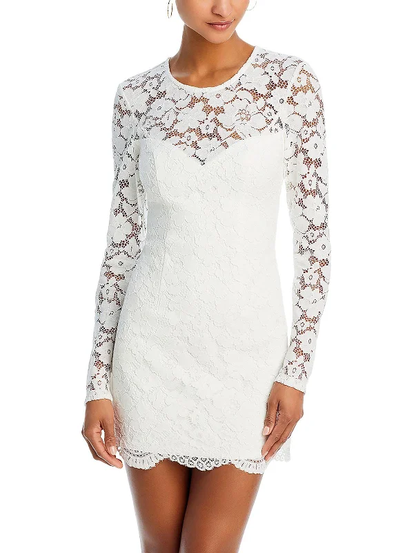 Breelan Womens Lace Floral Cocktail And Party Dress Tunics Evening elegant