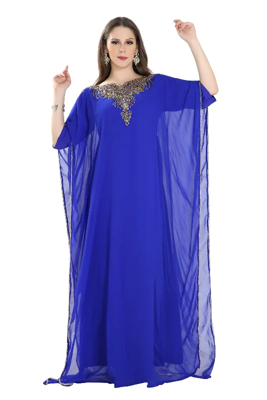 Cocktail Party Dress Jalabiya Maxi Pleated Skirt Elegant