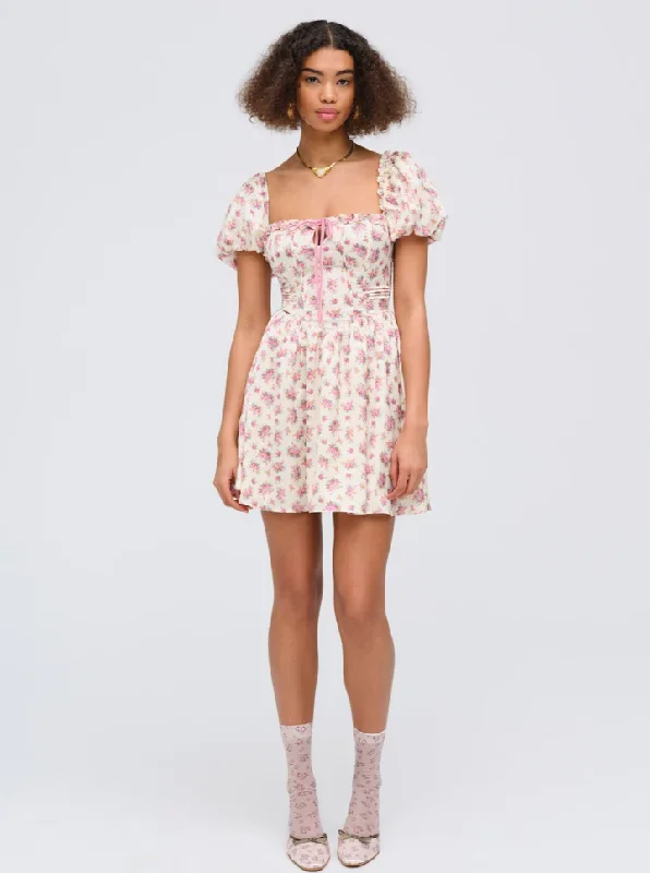 For Love and Lemons Etienne Mini Dress Elegant Mini Dress with Ruffles