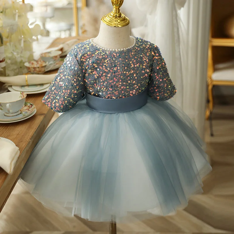 Baby Girl Princess Dress Toddler Summer Sequins Flowers Puffy Birthday Party Dresses Tunics Canvas sturdy Baby Girl Princess Dress Toddler Summer Sequins Flowers Puffy Birthday Party Dresses Tunics Canvas sturdy