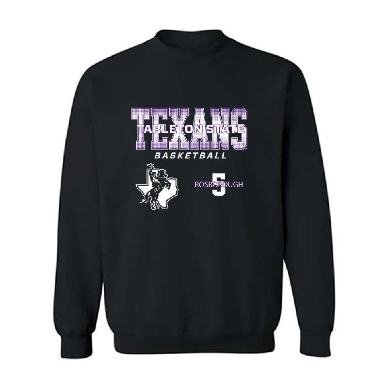 Tarleton State - NCAA Women's Basketball : Arieona Rosborough - Classic Fashion Shersey Crewneck Sweatshirt Hoodie with Color Block Contrast Stylish