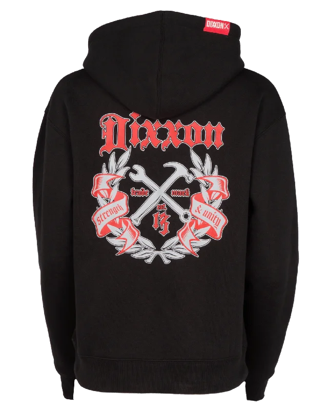 Women's Gray & Red Award Crest Zip Up Hoodie - Black Hoodie with Hood Adjustable Protection Women's Gray & Red Award Crest Zip Up Hoodie - Black Hoodie with Hood Adjustable Protection