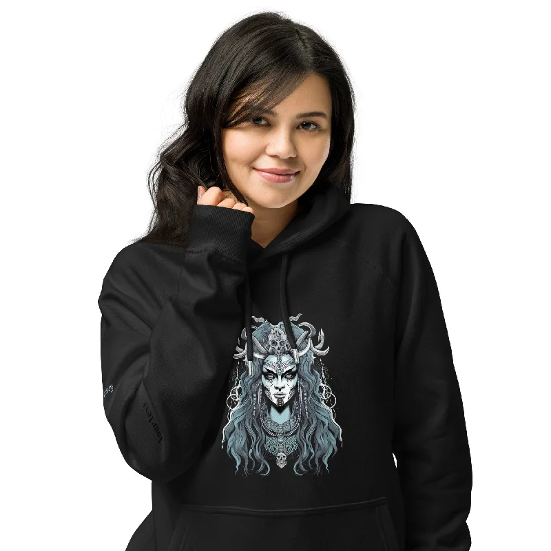 Kali Maa Unisex eco raglan hoodie Hoodie with Contrast Stitching Detailed Premium