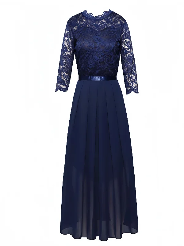 A Line Half Sleeve Green Lace  Maix Party Dress Tunics Long Elegant