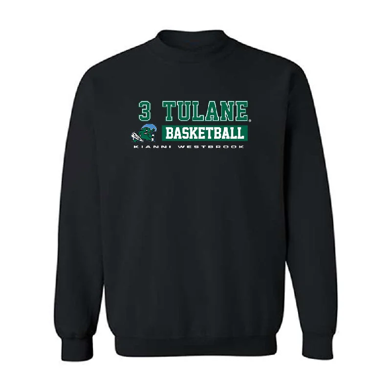 Tulane - NCAA Women's Basketball : Kianni Westbrook - Classic Fashion Shersey Crewneck Sweatshirt Hoodie with Set-In Sleeves Structured Classic Tulane - NCAA Women's Basketball : Kianni Westbrook - Classic Fashion Shersey Crewneck Sweatshirt Hoodie with Set-In Sleeves Structured Classic