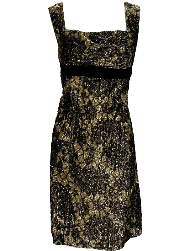 60s John Artibello Gold and Black Eyelash Party Dress Tunics Bestseller popular