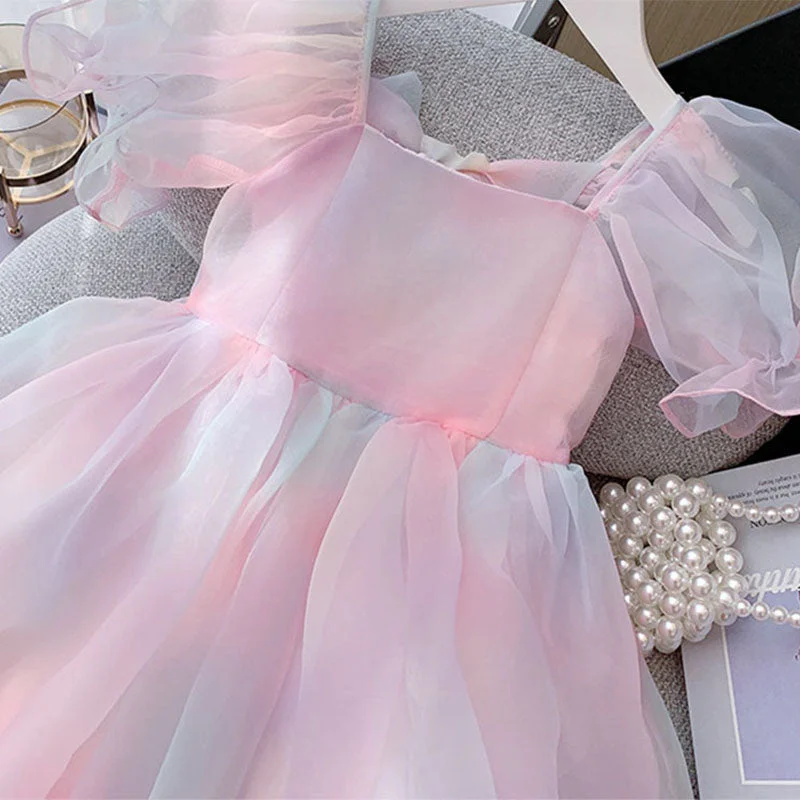 Baby Girl Birthday Party Dress Summer Multicolor Bowknot Pageant Princess Dress Tunics Versatile functional Baby Girl Birthday Party Dress Summer Multicolor Bowknot Pageant Princess Dress Tunics Versatile functional