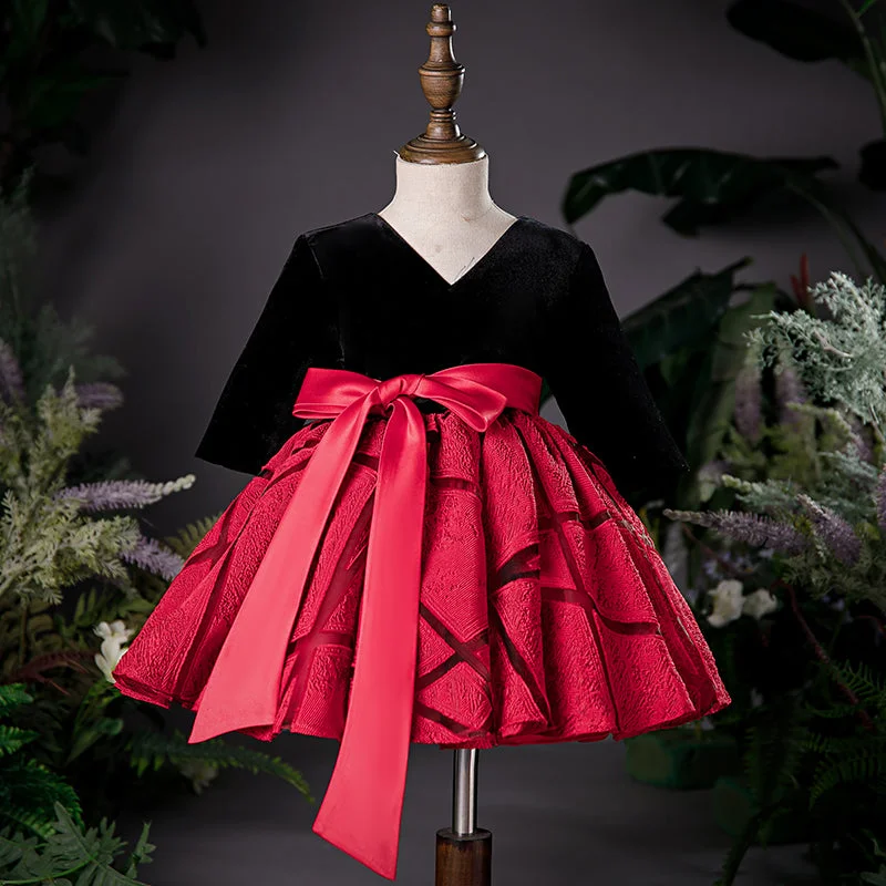 Girl Christmas Dress Girl Formal Dresses Baby Girl Red Long Sleeve Puffy Velvet Ball Gowns Birthday Party Dresses Peplum Ruffle Cocktail Girl Christmas Dress Girl Formal Dresses Baby Girl Red Long Sleeve Puffy Velvet Ball Gowns Birthday Party Dresses Peplum Ruffle Cocktail