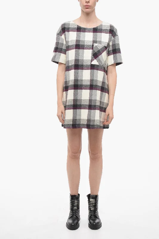 Woolrich Checkered ARCHIVE Wool Blend Dress M Standard size Tunics Plaid country