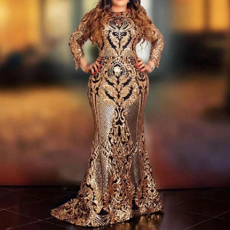 Evening Gown, Women Sequin Maxi Party Dress Tunics Sale discount