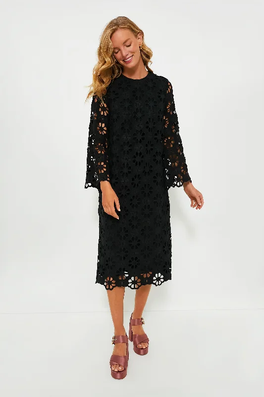 Noir Eyelet Hutton Dress Tunics Seasonal trendy