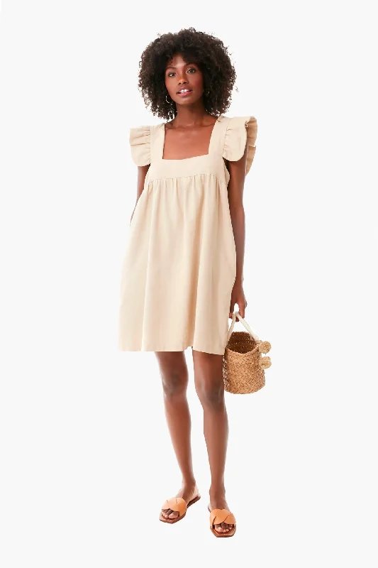 Sandstone Hazel Flutter Sleeve Dress Tunics Winter warm