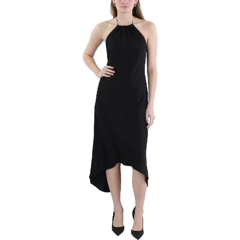 Rayni Womens Satin Midi Halter Dress Tunics Cozy soft