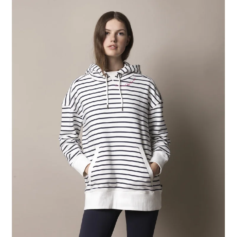 Hailey Sweatshirt - Pearl/SR Navy Hoodie with Earth Tones Natural Calm