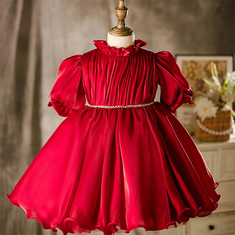 Girl Christmas Dress Baby Girl and Toddler Red Puffy Princess Birthday Party Dress Tunics Business professional Girl Christmas Dress Baby Girl and Toddler Red Puffy Princess Birthday Party Dress Tunics Business professional