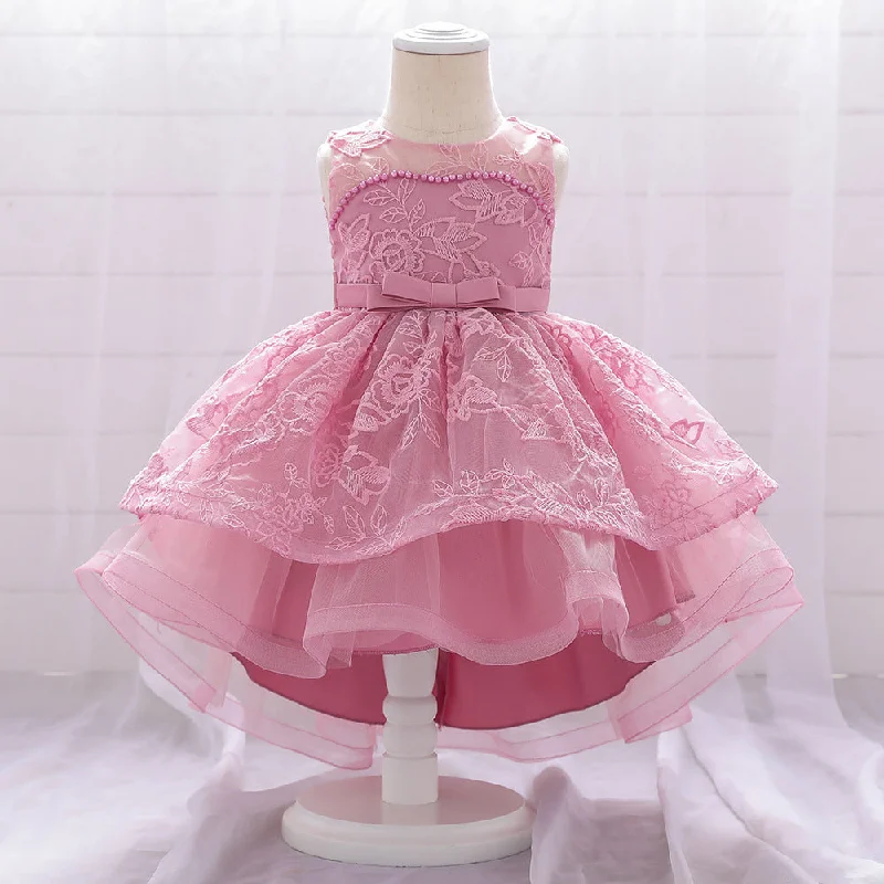 Baby Girl Formal Princess Dresses Infant Embroidered Tailing Birthday Party Dresses Tunics Sophisticated sleek Baby Girl Formal Princess Dresses Infant Embroidered Tailing Birthday Party Dresses Tunics Sophisticated sleek
